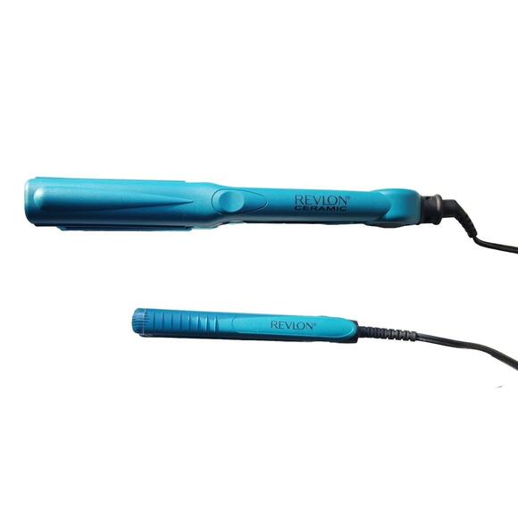 Revlon Ceramic Flat Iron Hair Straightener Duo - 1” RVST2029A & 1/2” RVST2029B - Picture 1 of 16